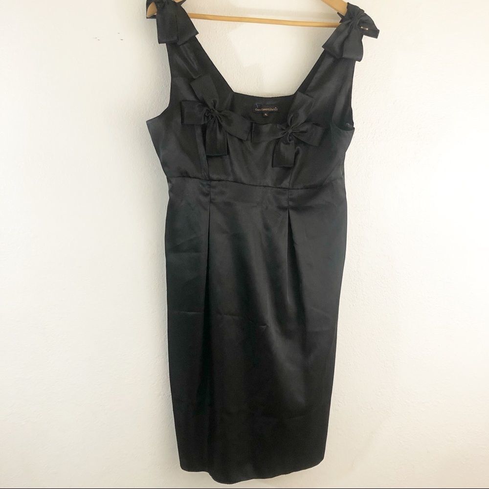 Constance Marie Sleeveless bow neck black dress size XL. New with tags